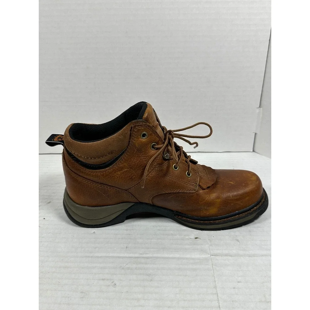 Ariat Jarrison Brown Leather Ankle Work Boots W: 8.5B 31450 Lace Up Equestrian